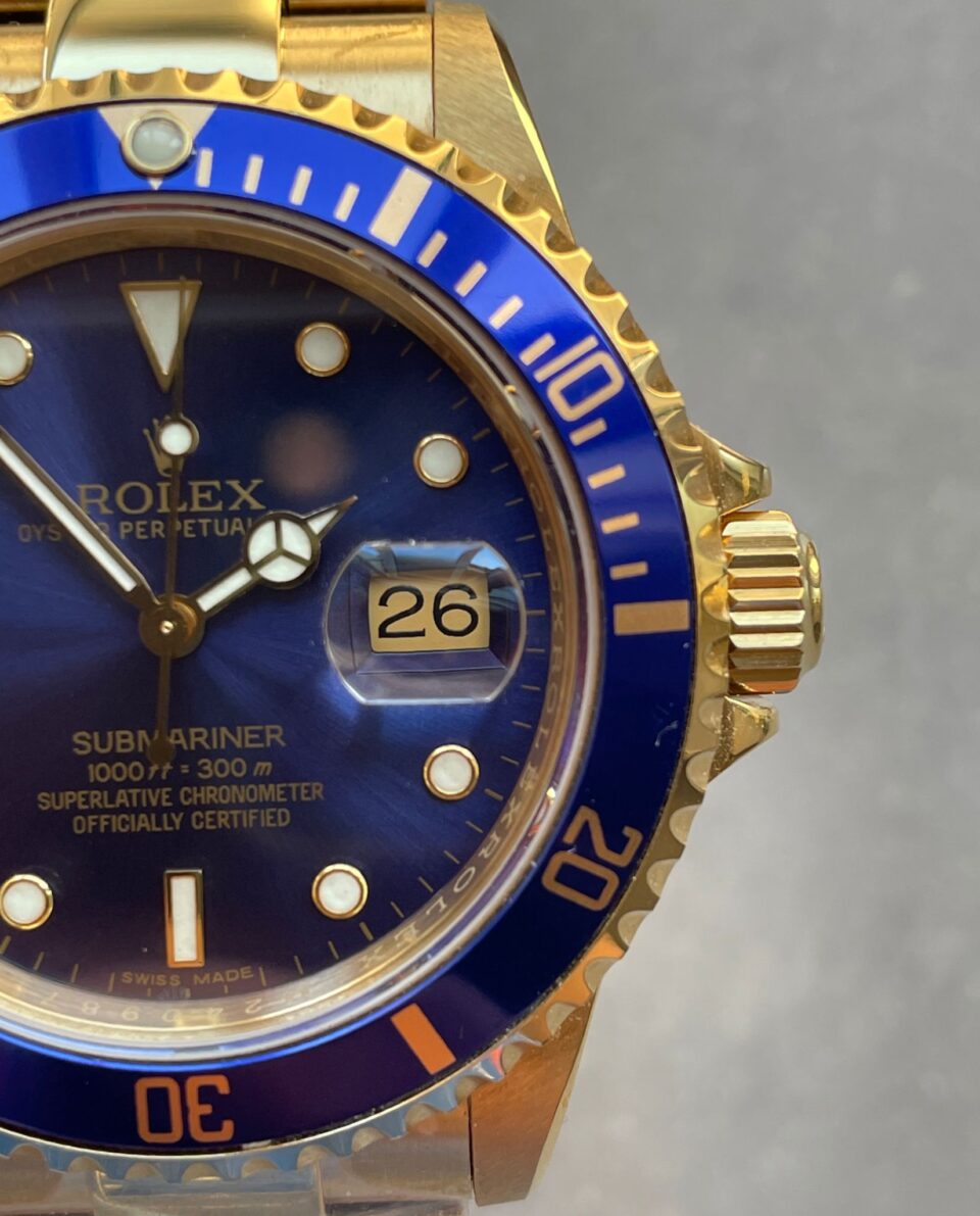 Clean Factory 1:1 Rolex Submariner 116618 LB Best Edition Blue Ceramic YG Plated 904L Steel VS3135