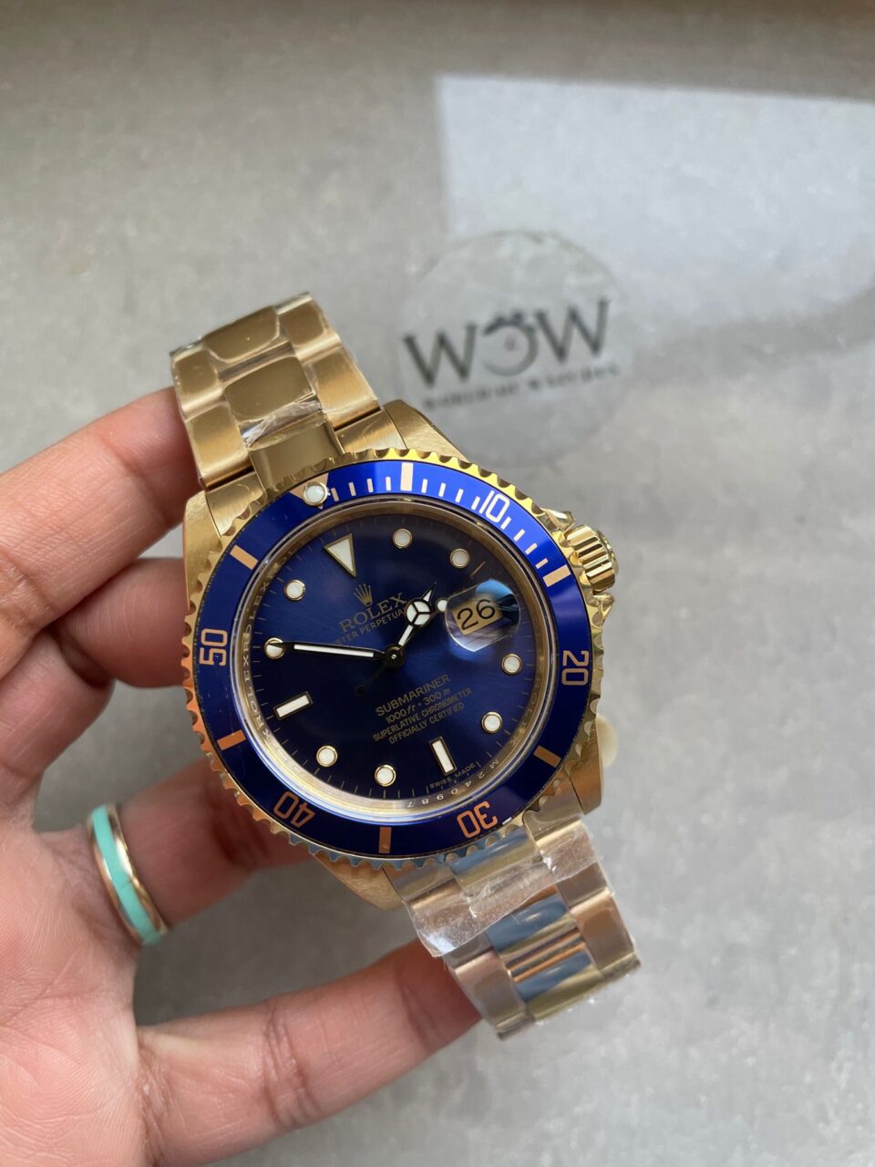 Clean Factory 1:1 Rolex Submariner 116618 LB Best Edition Blue Ceramic YG Plated 904L Steel VS3135
