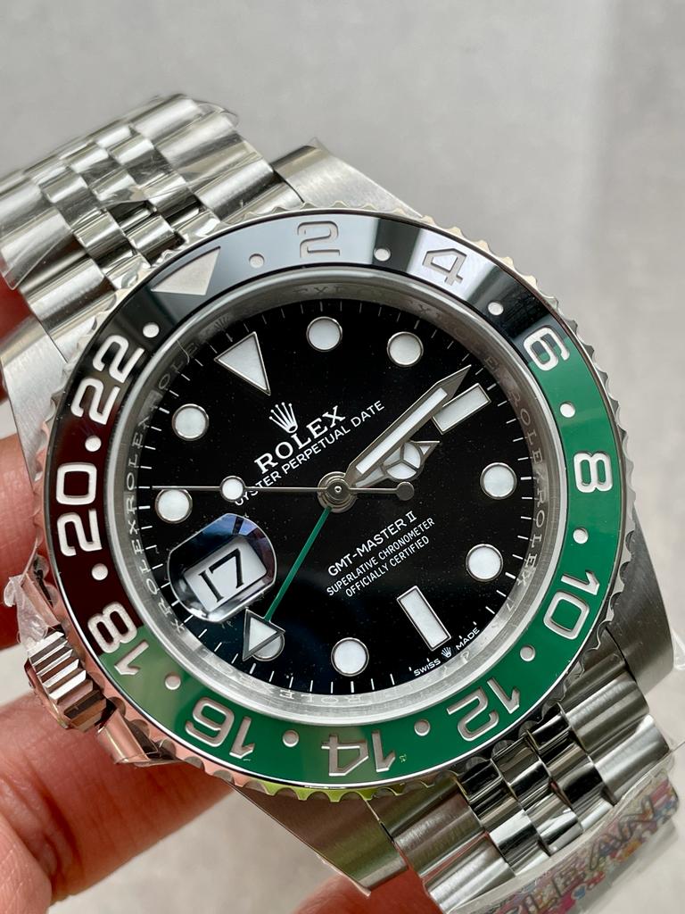 Clean Rolex GMT-Master II 126720VTNR SPRITE 904L SS Black Dial VR3186
