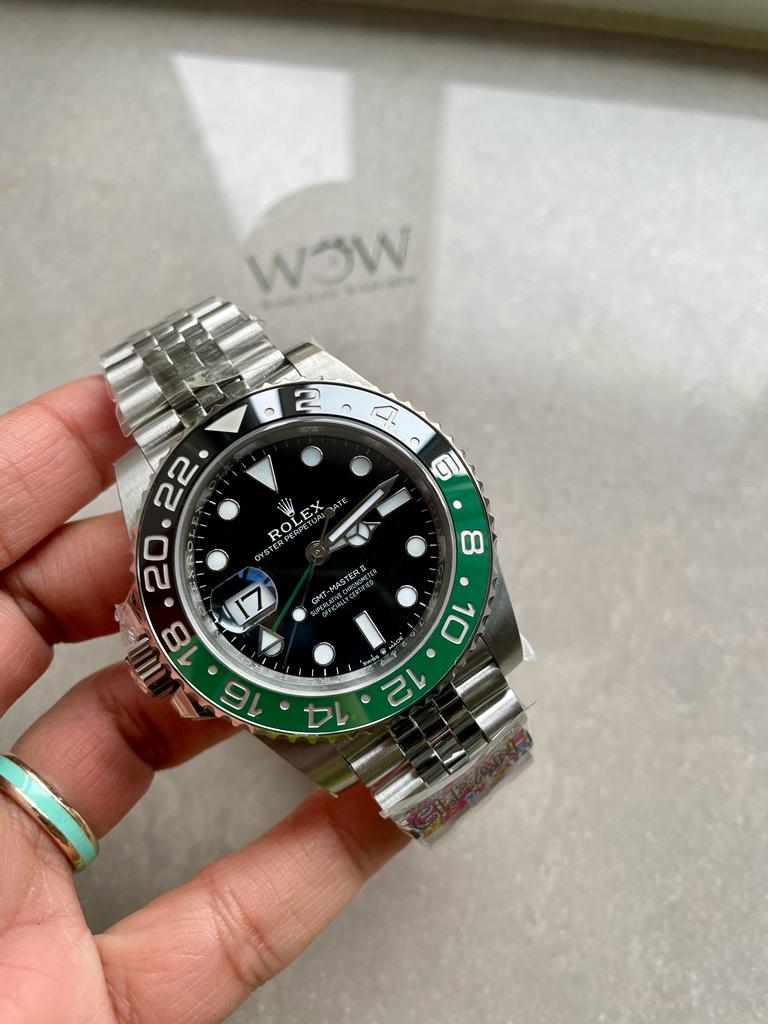 Clean Rolex GMT-Master II 126720VTNR SPRITE 904L SS Black Dial VR3186