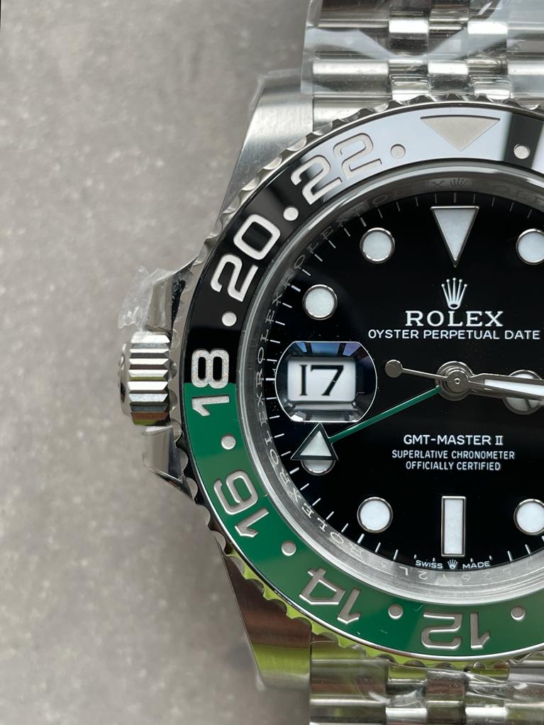 Clean Rolex GMT-Master II 126720VTNR SPRITE 904L SS Black Dial VR3186