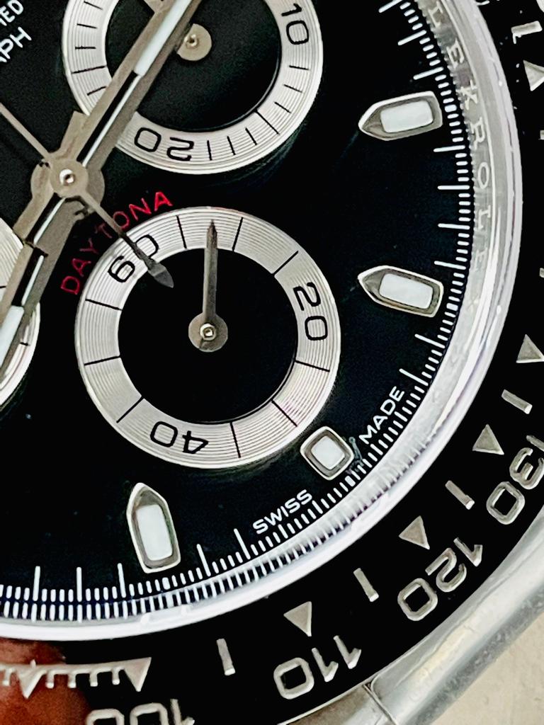 CLEAN FACTORY 1:1 Rolex Daytona 116500 PANDA Best Edition CF 904L SS Case and BLACK Dial