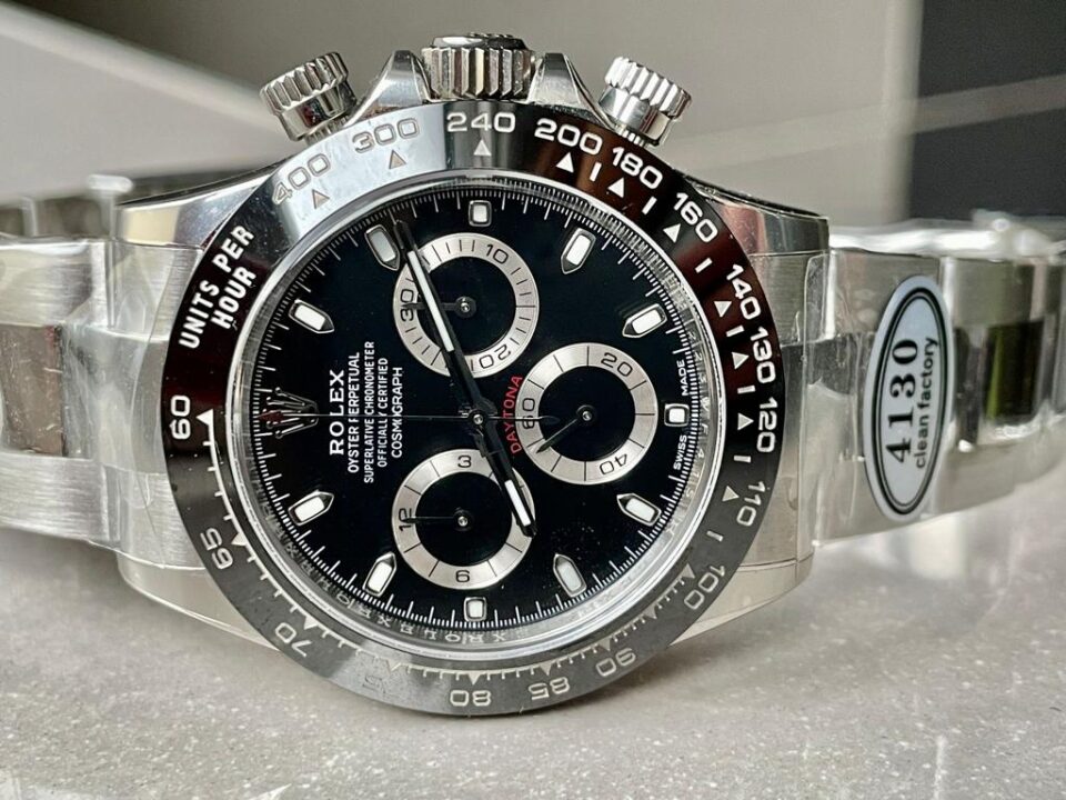 CLEAN FACTORY 1:1 Rolex Daytona 116500 PANDA Best Edition CF 904L SS Case and BLACK Dial