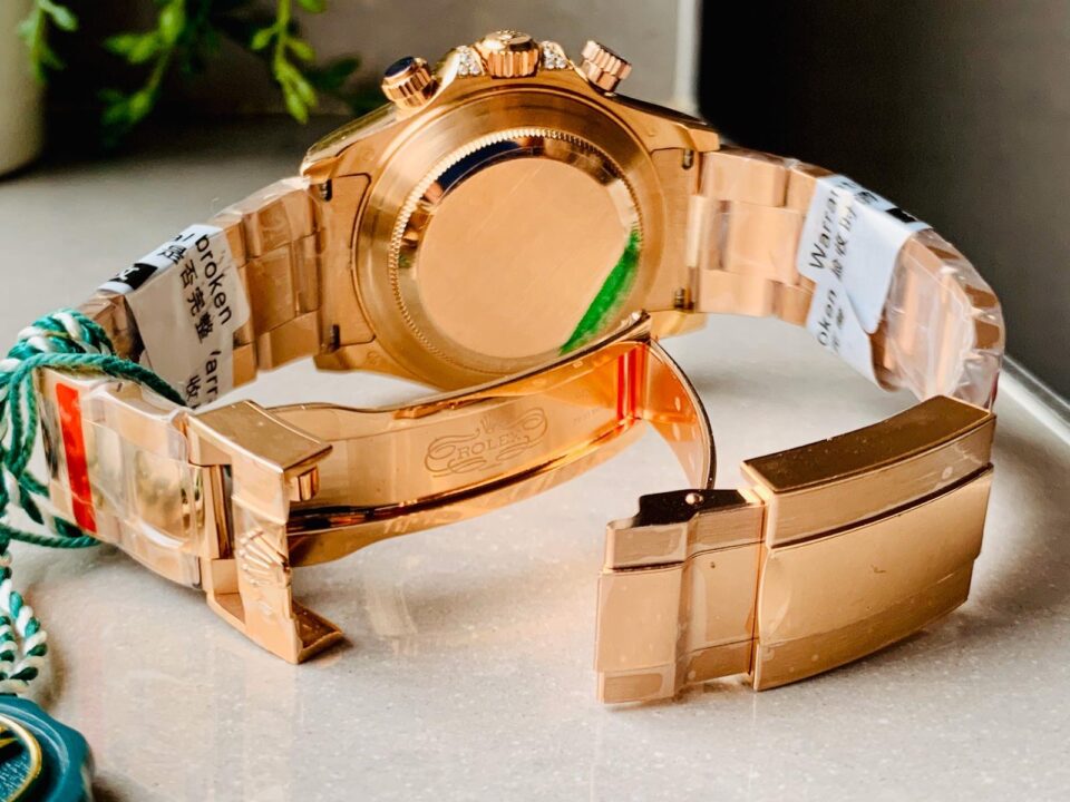 BLF Factory 1:1 Rolex Daytona 116589RBOW YG Rainbow Crystal Best Edition Black Dial A4130