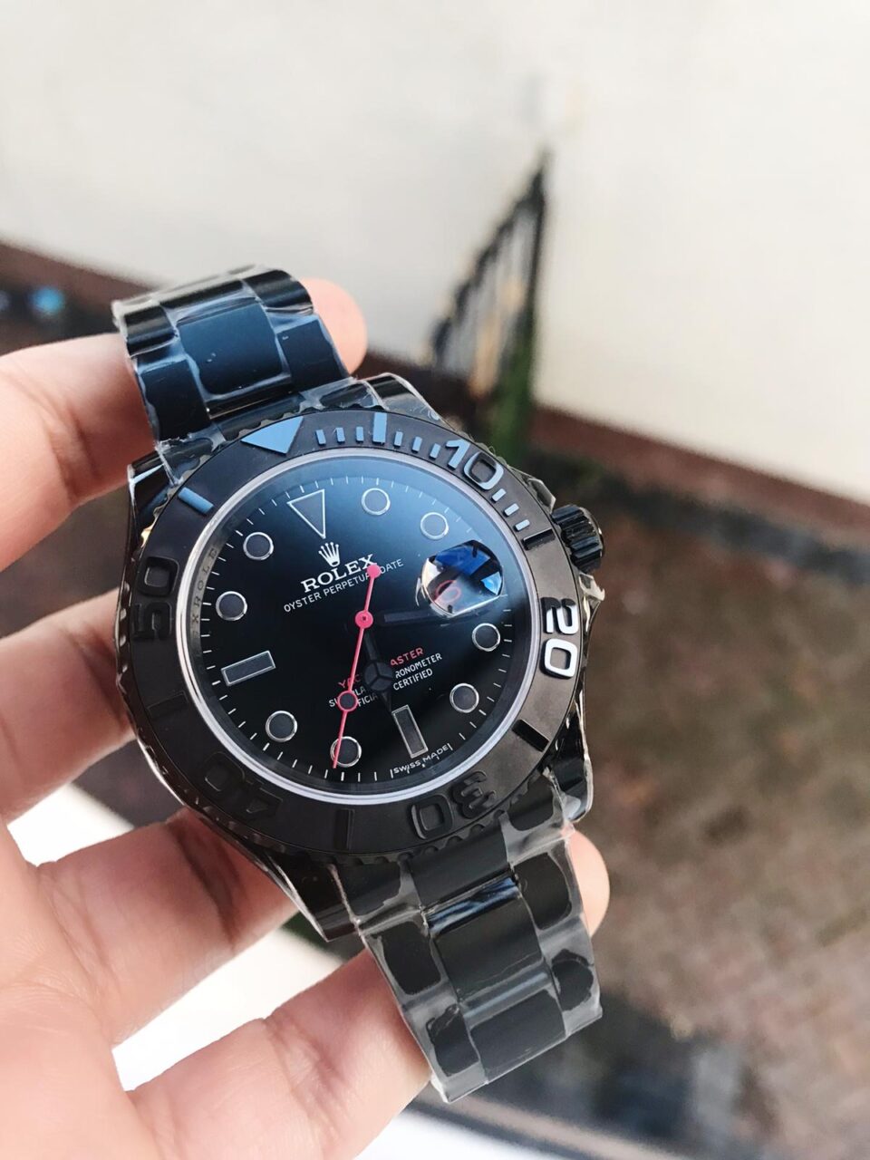 VRF FACTORY 1:1 Rolex YachtMaster All Black PVD Best Edition Black Dial SA3135