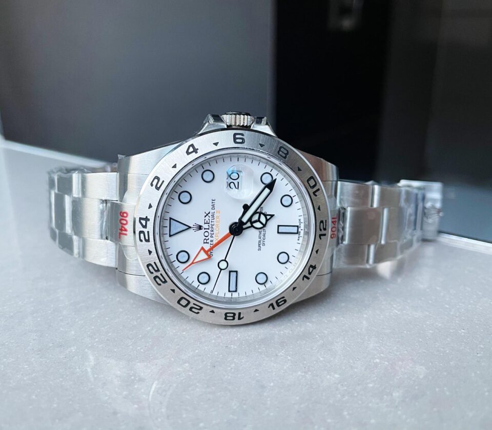 GMF Factory 1:1 Rolex EXPLORER II 42MM 216570 WHITE 904L SS BEST EDITION WHITE DIAL A3186