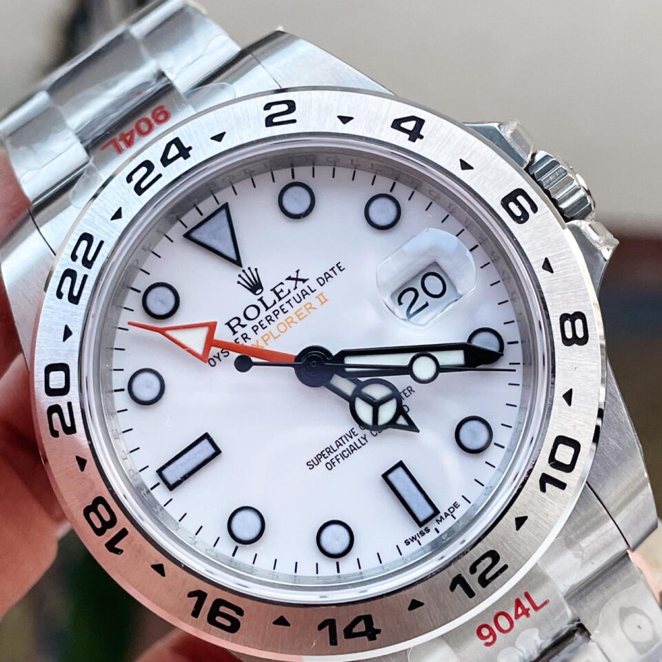 GMF Factory 1:1 Rolex EXPLORER II 42MM 216570 WHITE 904L SS BEST EDITION WHITE DIAL A3186