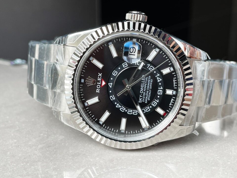 Noob FACTORY 1:1 Rolex Sky-Dweller 326934 SS Best Edition Black Dial A23J