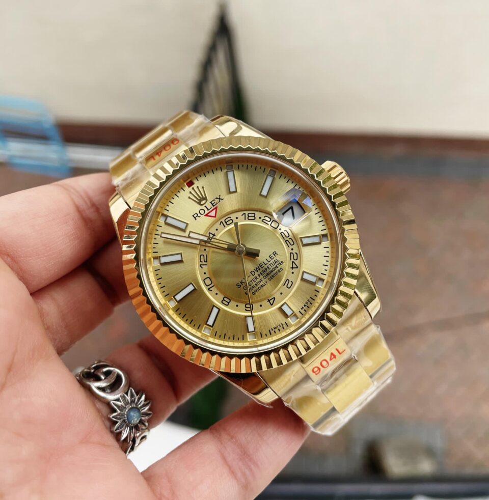 Noob FACTORY 1:1 Rolex Sky-Dweller 326934 SS Best Edition Gold Dial A23J  ?330.00