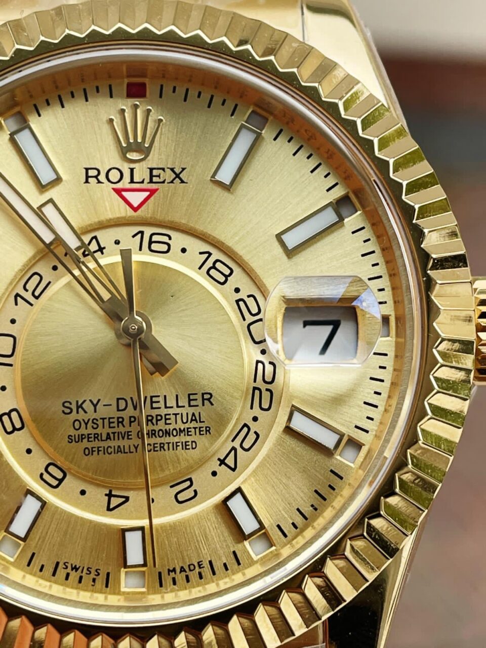 Noob FACTORY 1:1 Rolex Sky-Dweller 326934 SS Best Edition Gold Dial A23J  ?330.00