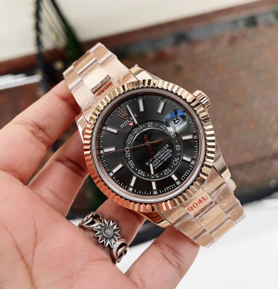 Noob FACTORY 1:1 Rolex Sky-Dweller 326934 SS Best Edition Black Dial A23J