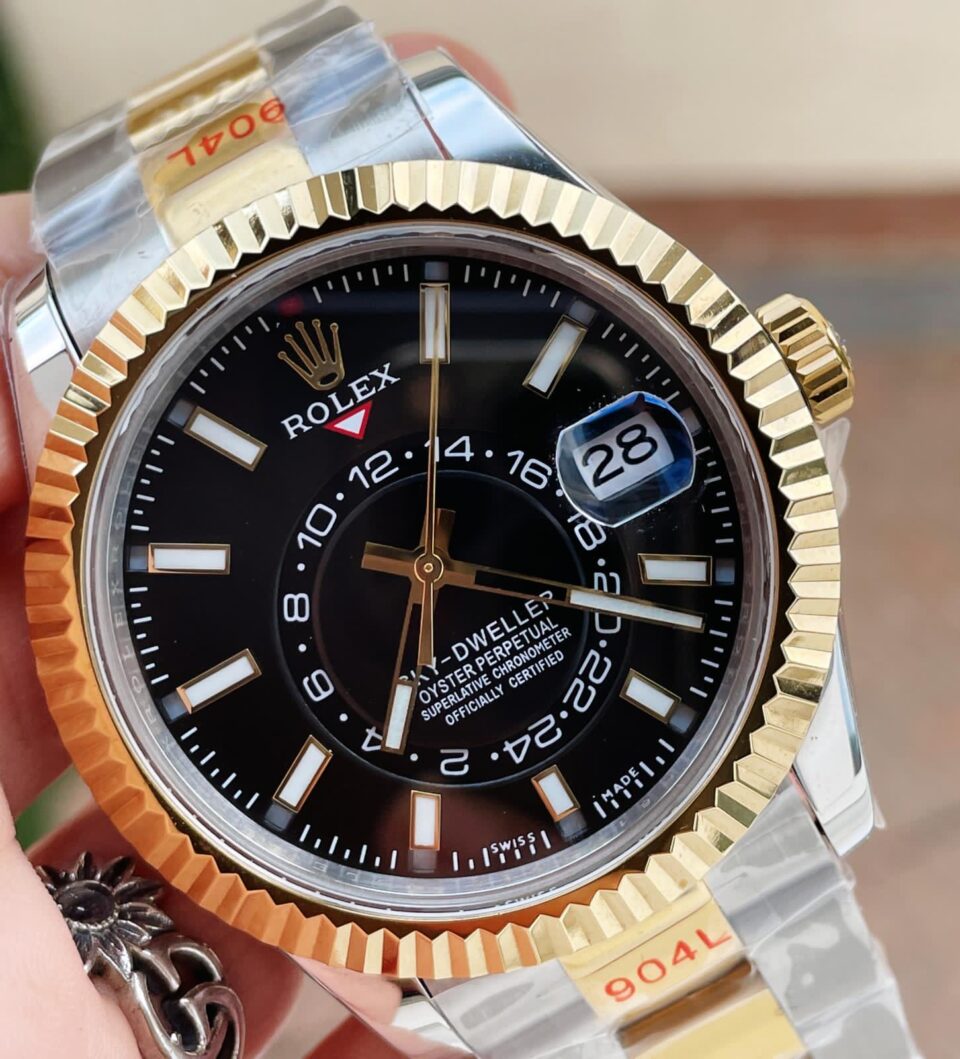 Noob FACTORY 1:1 Rolex Sky-Dweller 326934 SS Best Edition Black Dial A23J