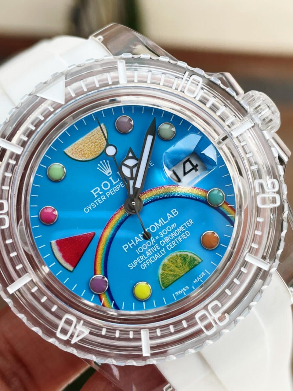 GF FACTORY 1:1 Rolex Submariner Phantomlab Transparent Best Edition Blue Fruit Dial VR3135