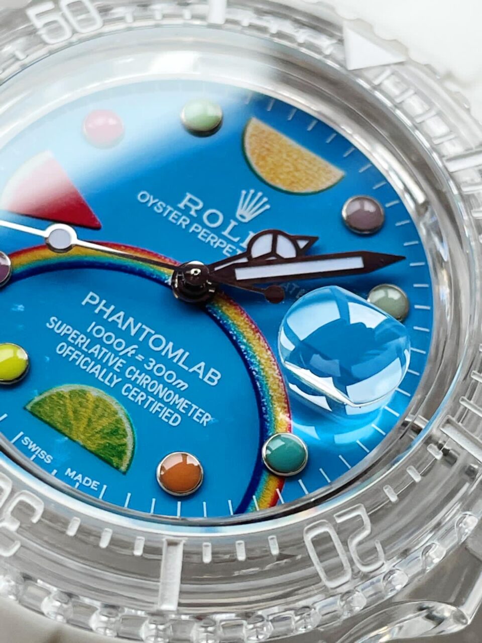 GF FACTORY 1:1 Rolex Submariner Phantomlab Transparent Best Edition Blue Fruit Dial VR3135