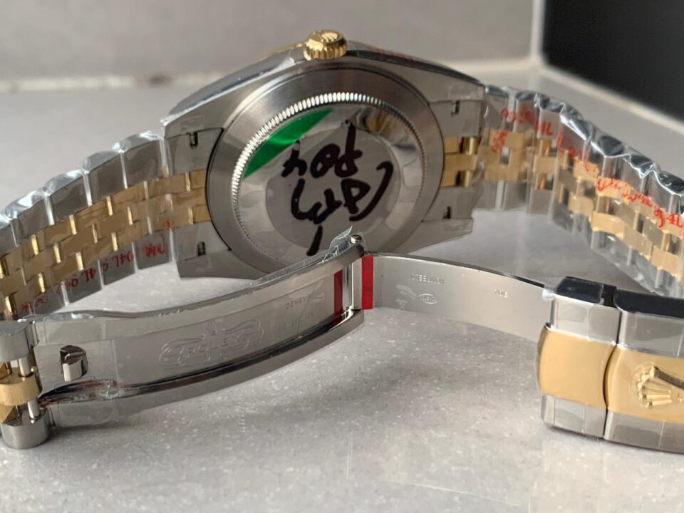 REF Factory 1:1 Best Rolex New DateJust 41 126334 SS/YG Edition Gray Dial Green Roman Markers A3235