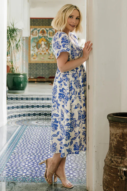 Dolores Smocked Midi Dress