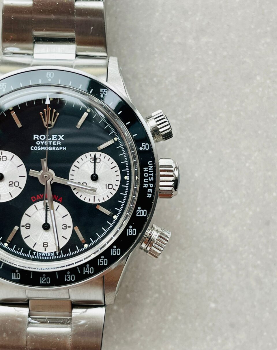 VINTAGE Rolex Daytona 6263 SS Black Dial 2 on Bracelet Venus 75