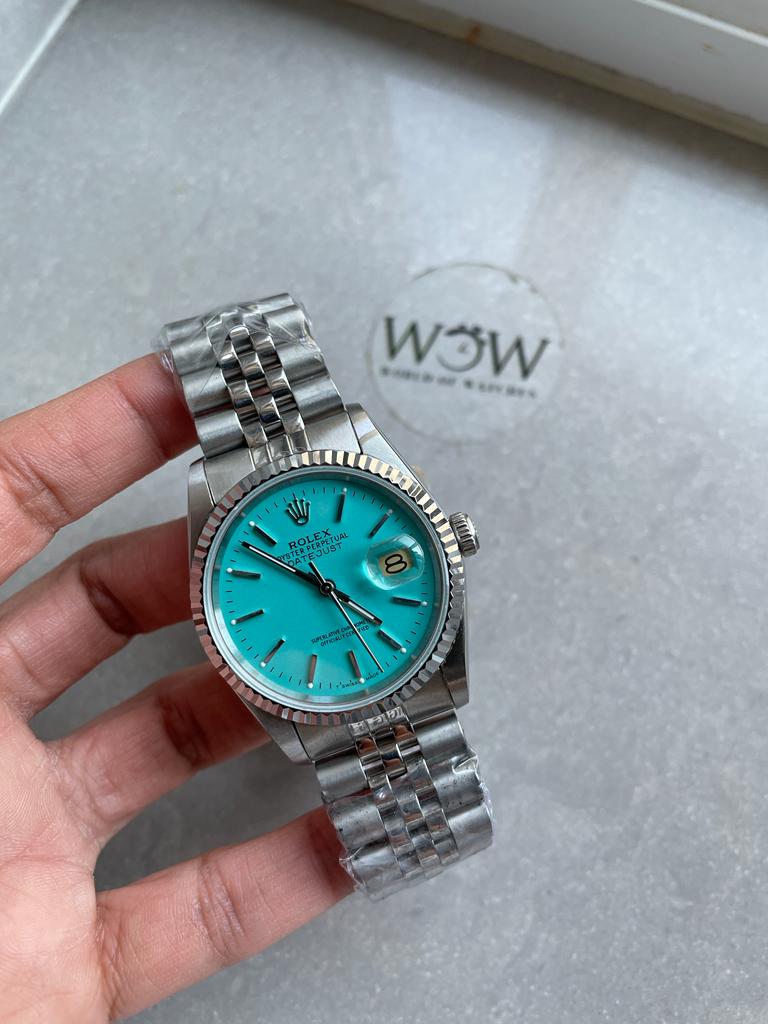 KING Factory 1:1 Rolex DATEJUST 36mm 16233 FLUTED BEZEL BEST EDITION 904L STEEL TIFFANY BLUE DIAL ON A2825