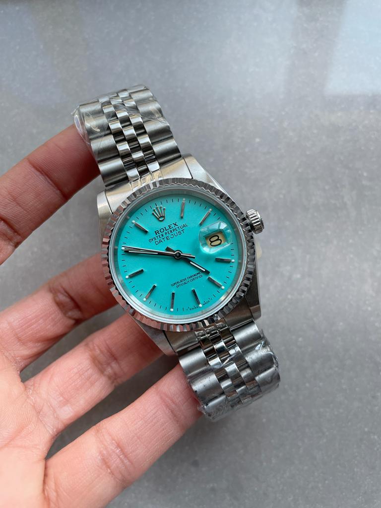 KING Factory 1:1 Rolex DATEJUST 36mm 16233 FLUTED BEZEL BEST EDITION 904L STEEL TIFFANY BLUE DIAL ON A2825