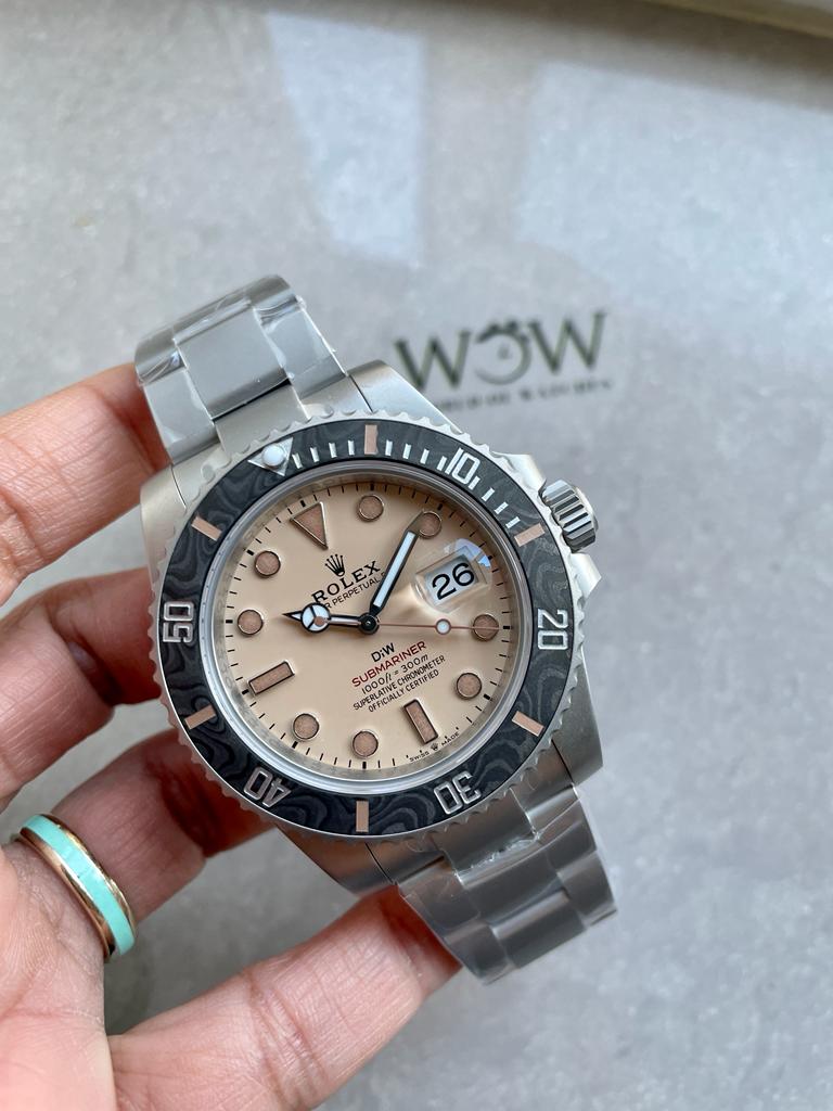 VSF FACTORY 1:1 Rolex Submariner DiW “Dune” 904L SS Yellow Dial VS3135