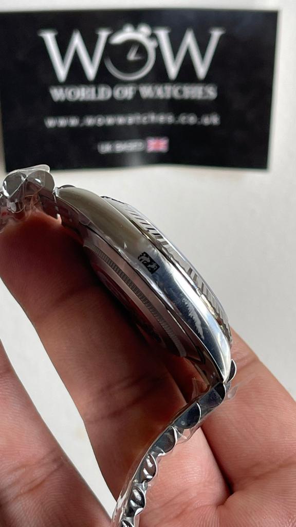 Clean Factory Rolex Datejust 41mm 126334 904L SS Fluted Bezel Blue Dial VR3235