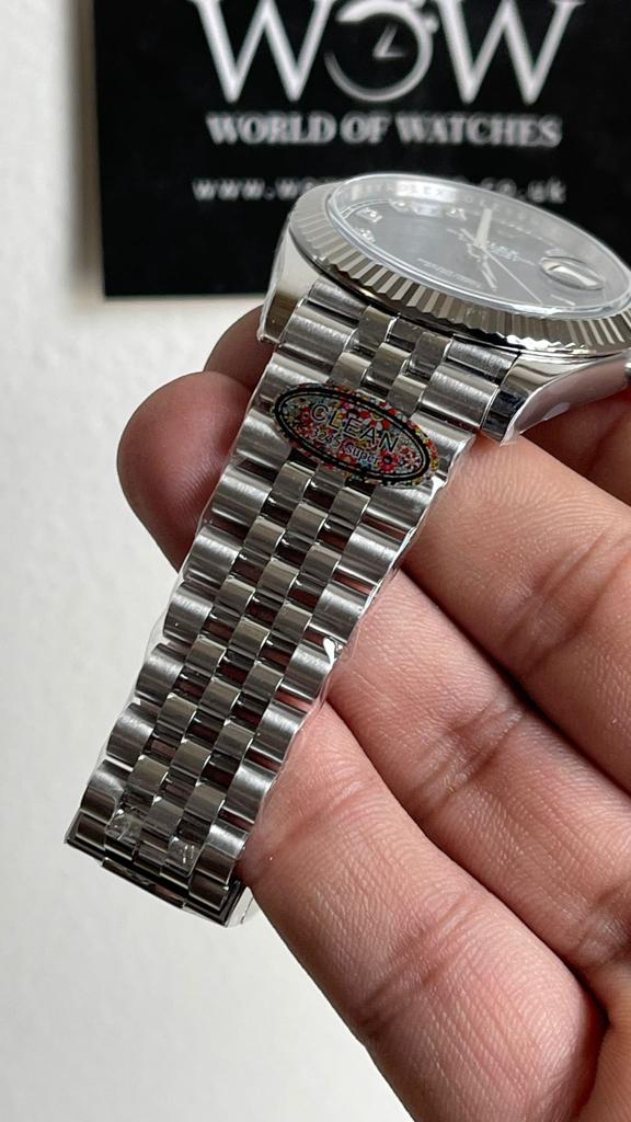 Clean Factory Rolex Datejust 41mm 126334 904L SS Fluted Bezel Blue Dial VR3235