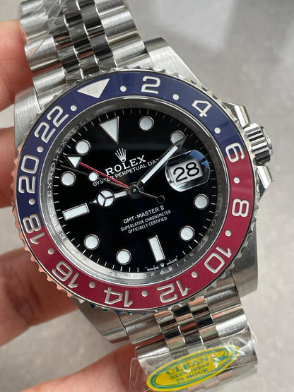 Clean Factory 1:1 Rolex GMT-Master II 126710 BLRO PEPSI Best Edition Blue/Red Ceramic DD3285 CHS