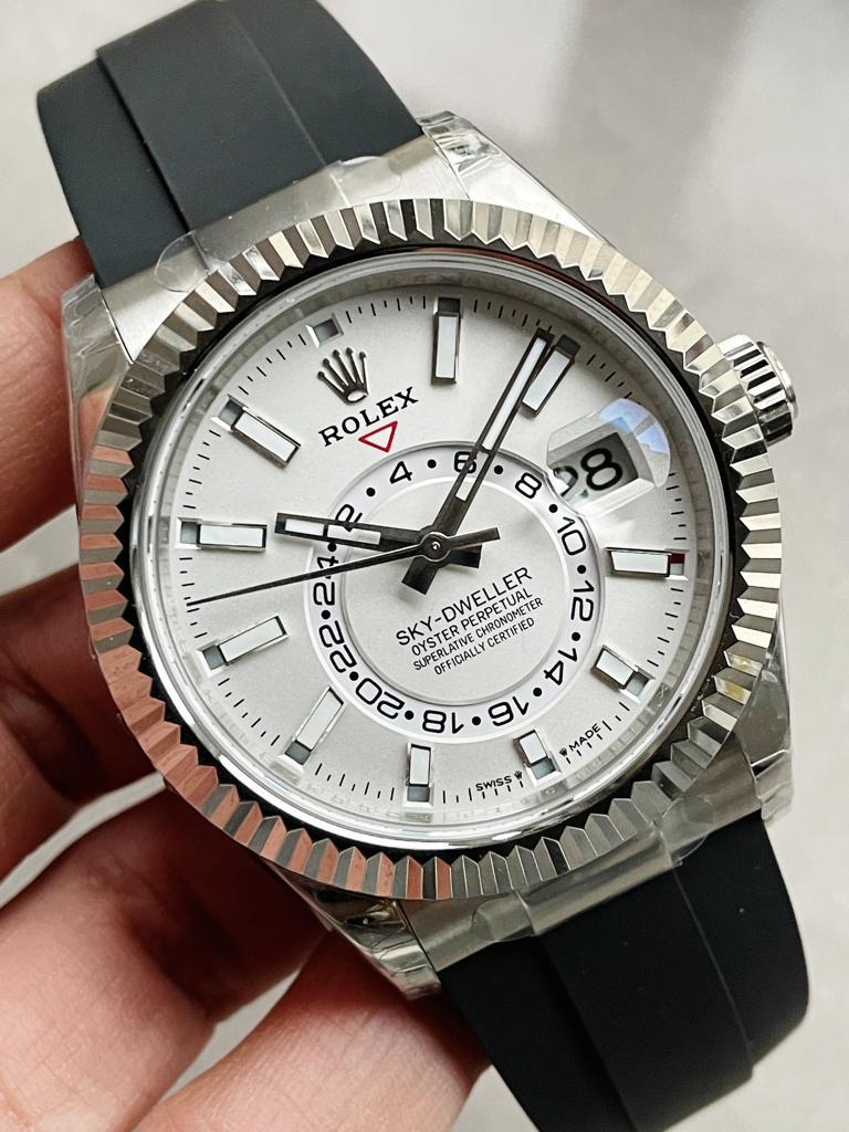 Noob FACTORY 1:1 Rolex Sky-Dweller 326934 904L SS Noob 1:1 Best Edition White Dial Asian 23J to 9001