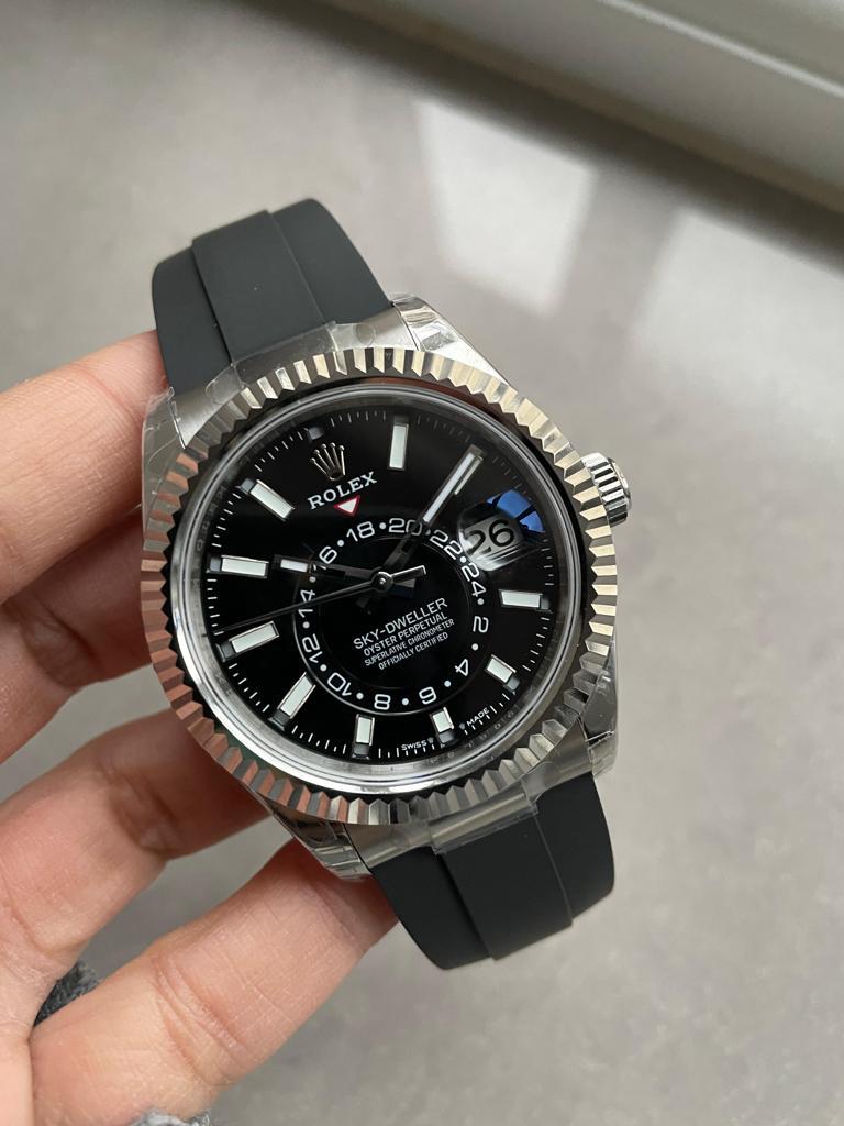Noob FACTORY 1:1 Rolex Sky-Dweller 326934 904L SS Noob 1:1 Best Edition Black Dial Asian 23J to 9001