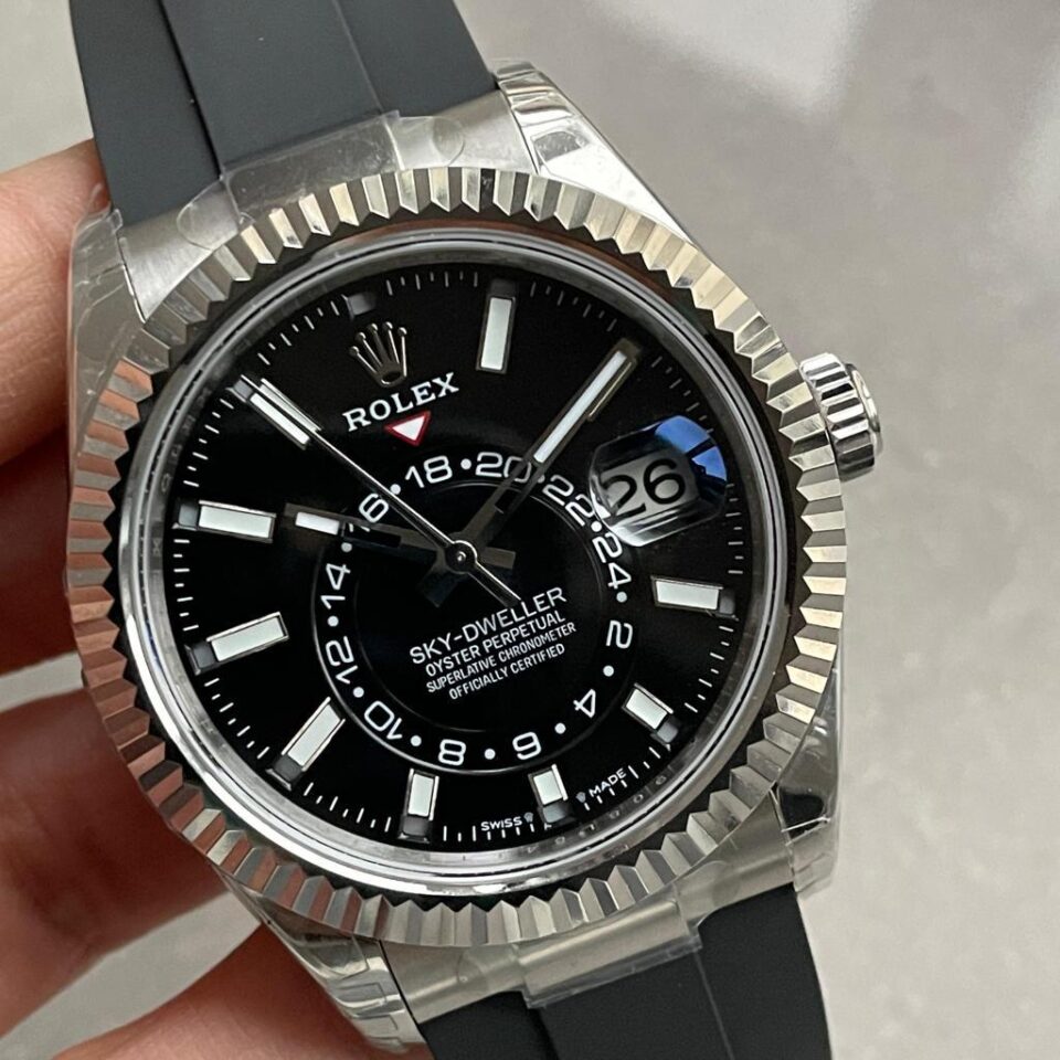 Noob FACTORY 1:1 Rolex Sky-Dweller 326934 904L SS Noob 1:1 Best Edition Black Dial Asian 23J to 9001