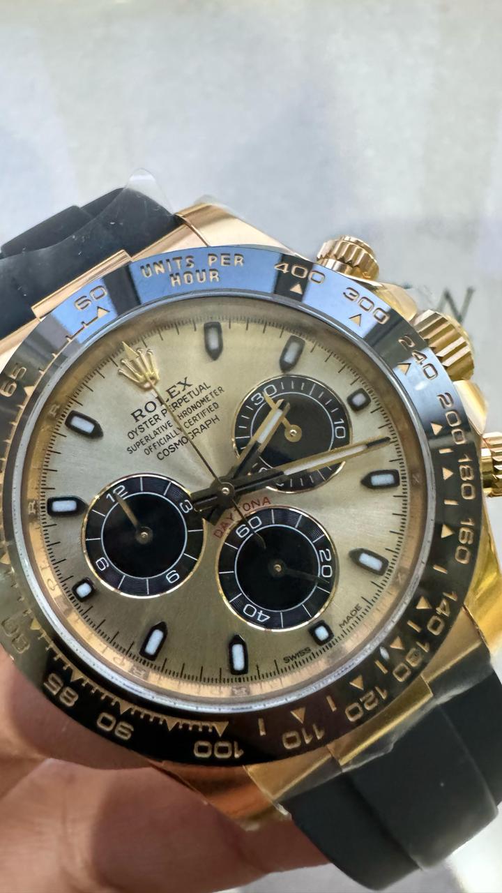 Clean Factory 1:1 Rolex Daytona 116518 Best Edition YG/Black Dial SA4130