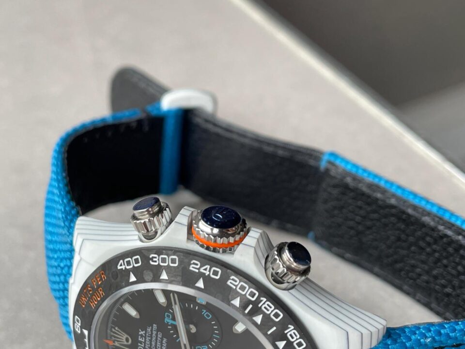 diw factory 1:1 Rolex DIW Factory Daytona NTPT Carbon fibre Blue Strap