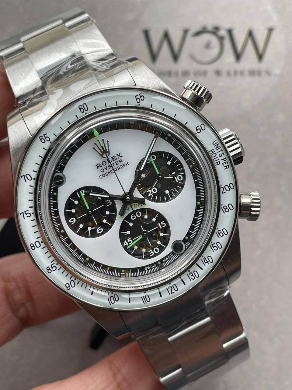 ADGF Factory 1:1 Rolex Daytona SS  Best Edition White Skeleton Dial SA4130