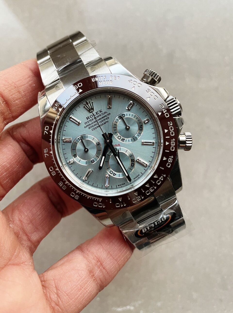 BTF factory 1:1 Rolex Daytona 116506 Brown Ceramic Best Edition Ice Blue Dial Crystal Marker SA4130 V2