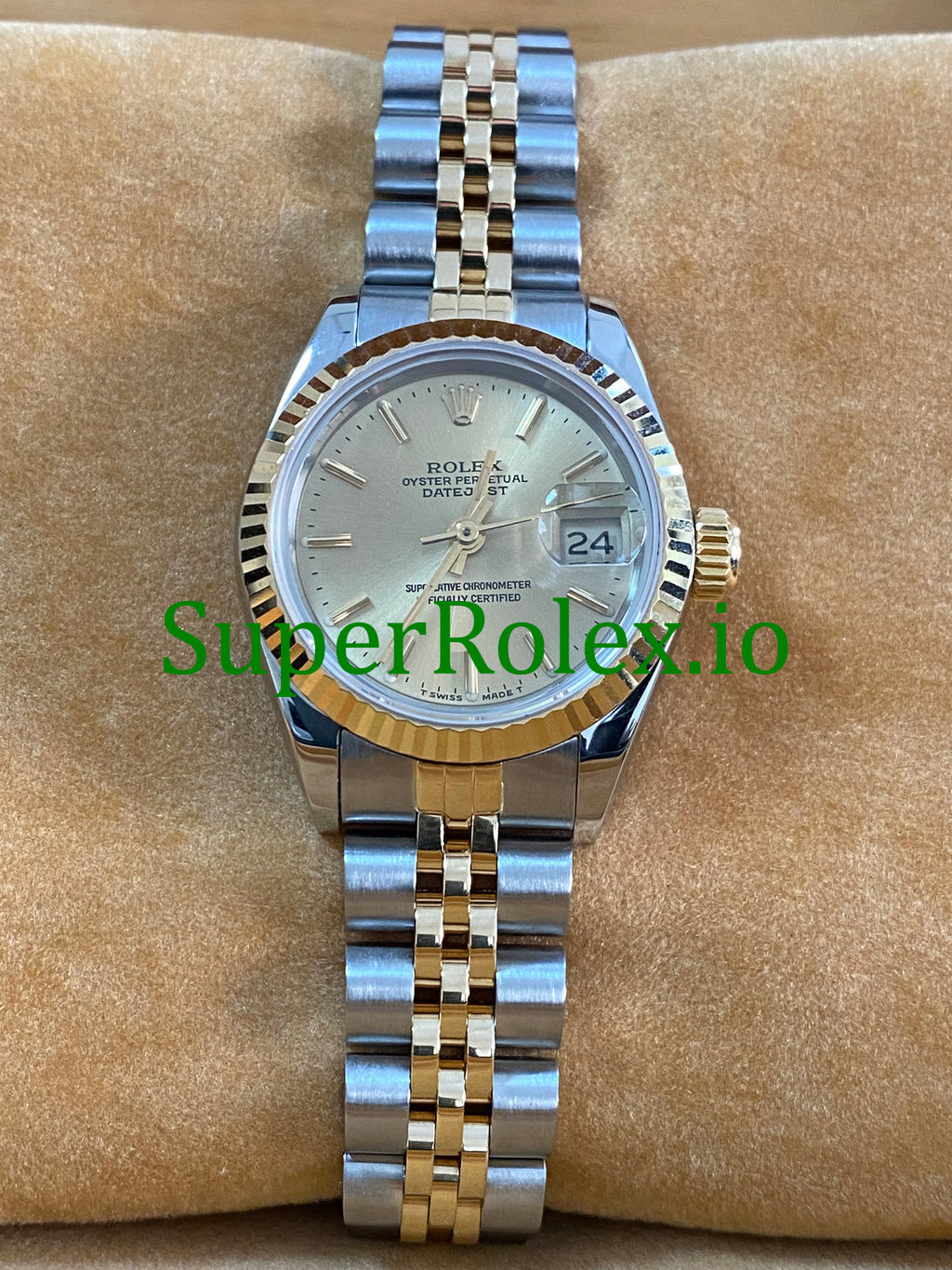 Rolex Lady-Datejust 26MM Yellow Gold Champagne Index Dial Ref.69173