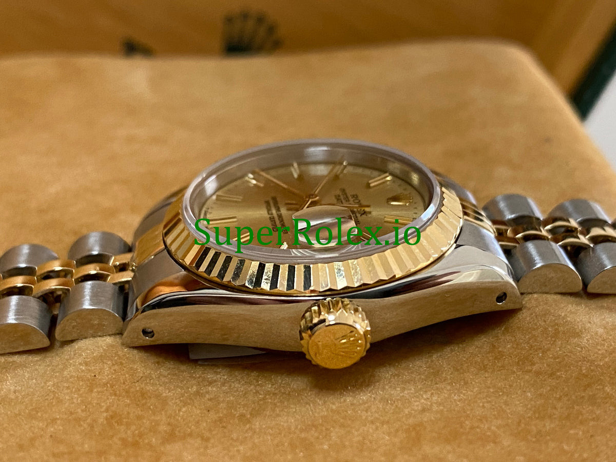 Rolex Lady-Datejust 26MM Yellow Gold Champagne Index Dial Ref.69173