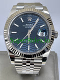Rolex Datejust 41 White Gold Bright Blue Motif Dial Ref.126334
