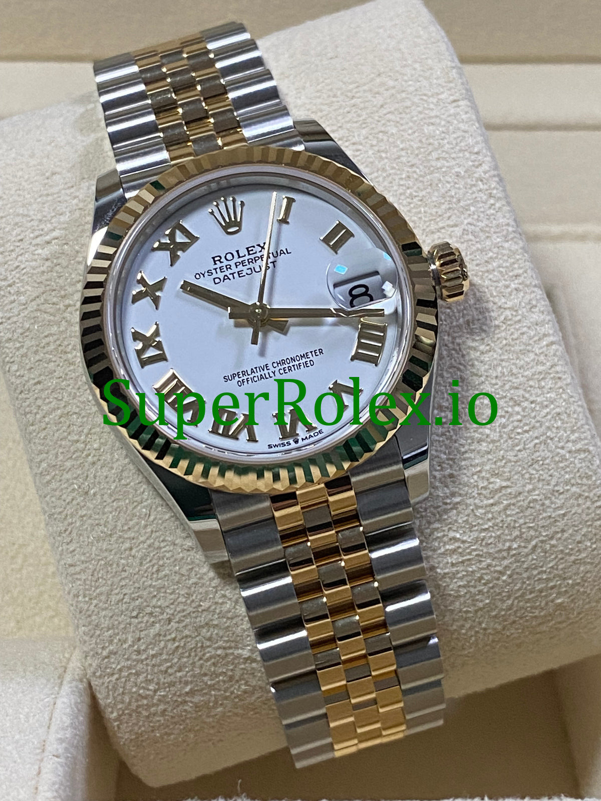 Rolex Datejust 31 Steel and Yellow Gold White Roman Dial Ref.278273