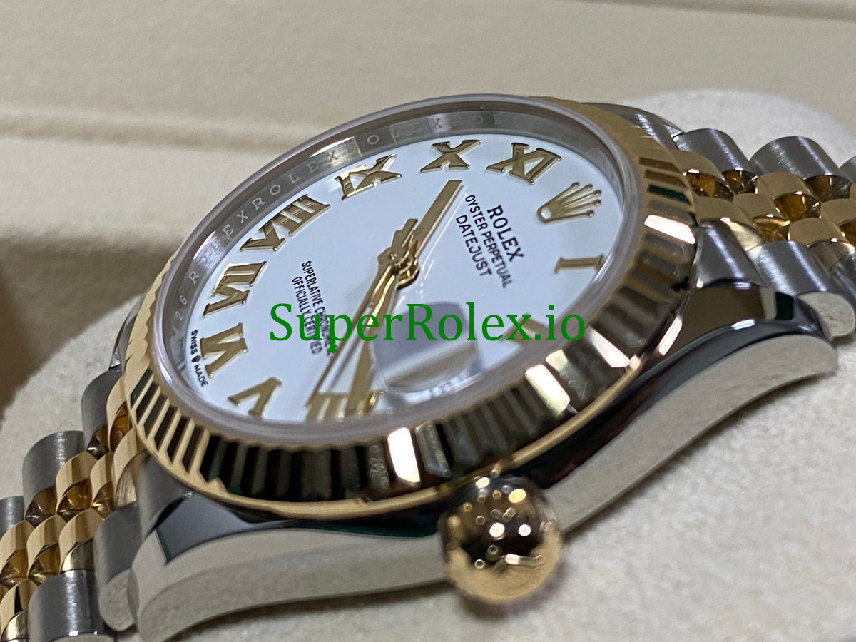 Rolex Datejust 31 Steel and Yellow Gold White Roman Dial Ref.278273
