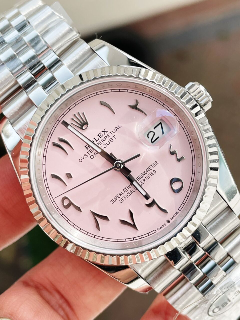 DIWF Factory 1:1 Rolex DateJust 36 126234 Best Edition 904L Steel Tiffany Pink Dial Arabic Marker SA3235