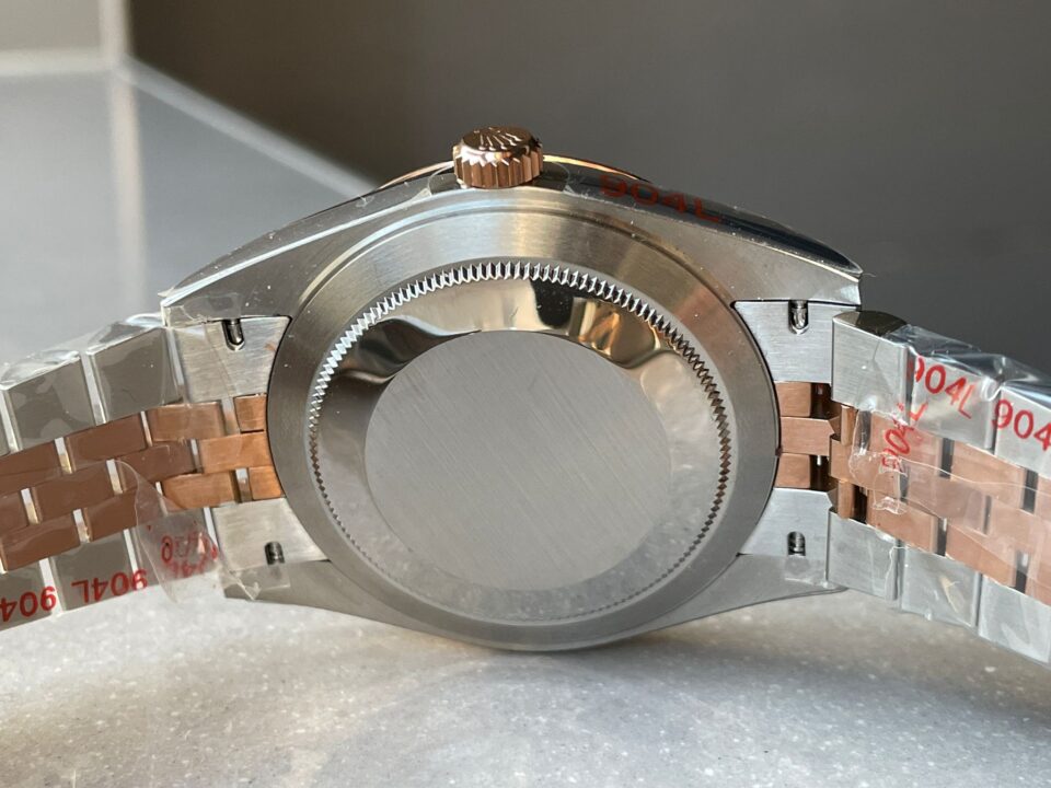 GMF GM Factory 1:1 Rolex DateJust Men 41mm  'wimbledon' RG and SS V2 Grey textured Dial Roman Markers