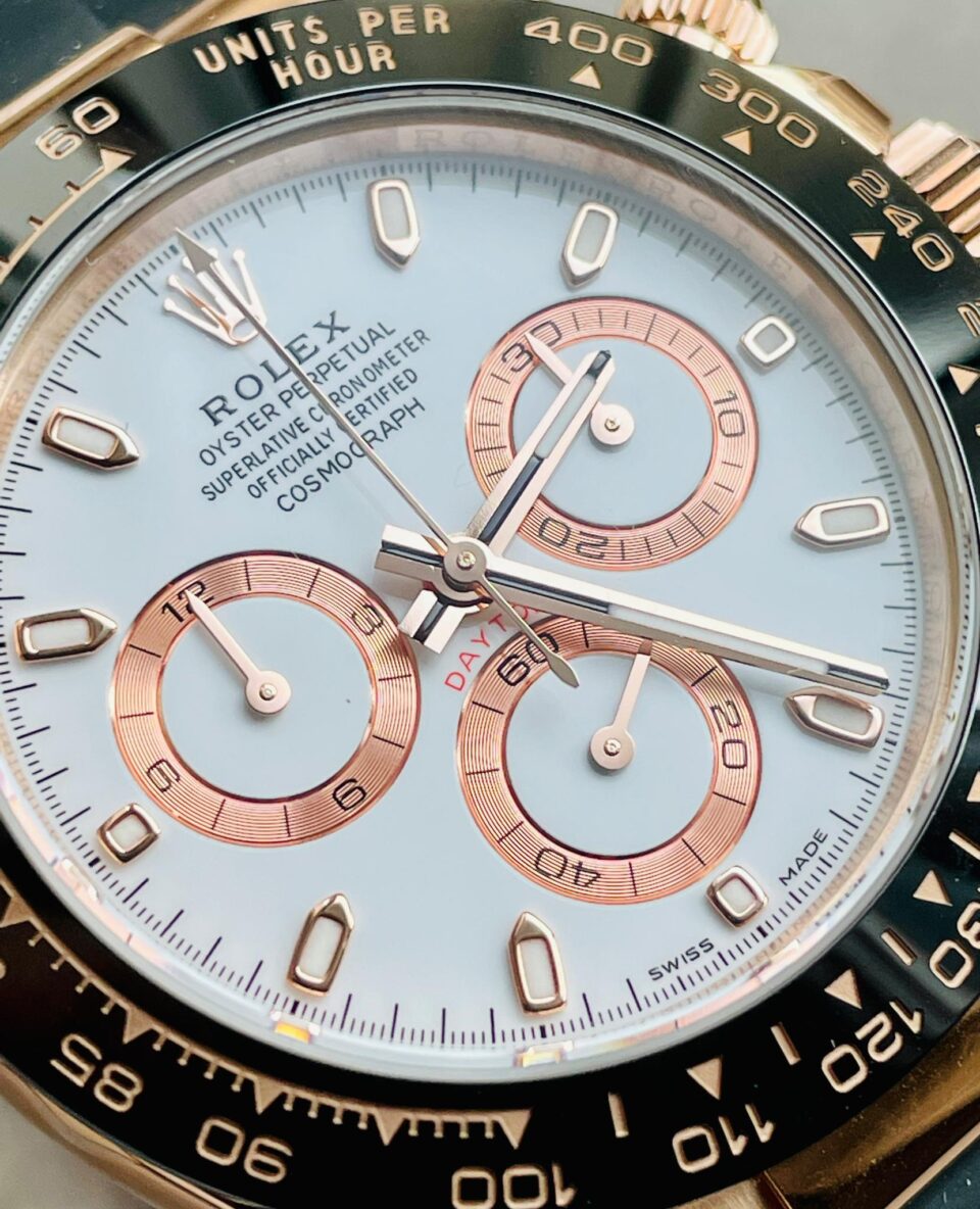 BTF factory 1:1 Rolex Daytona 116515 RG Best Edition White Dial SA4130