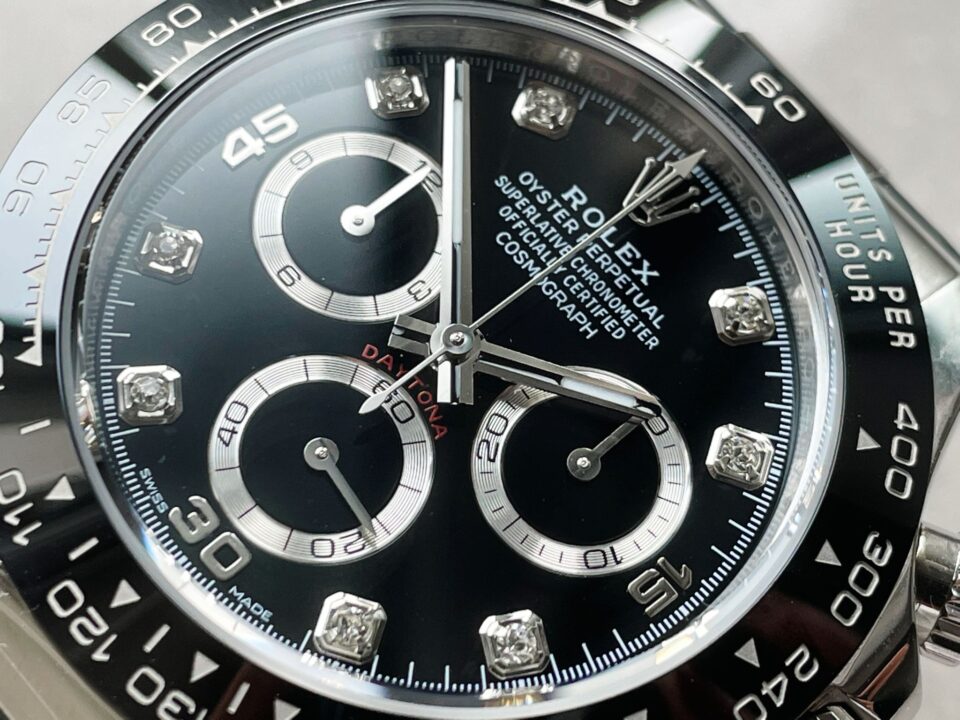 BTF factory 1:1 Rolex Daytona SS116500LN Best Black Dial Diamond Markers A4130