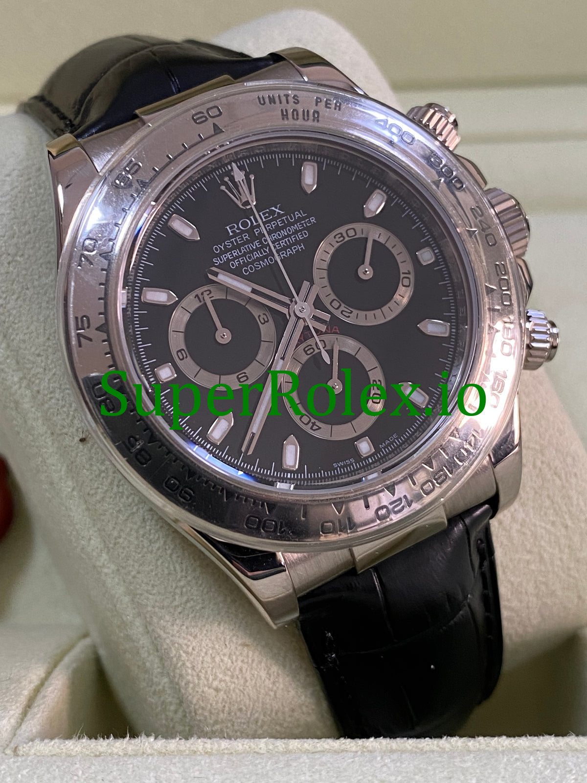 Rolex Cosmograph Daytona 40 White Gold Black Dial Ref.116519