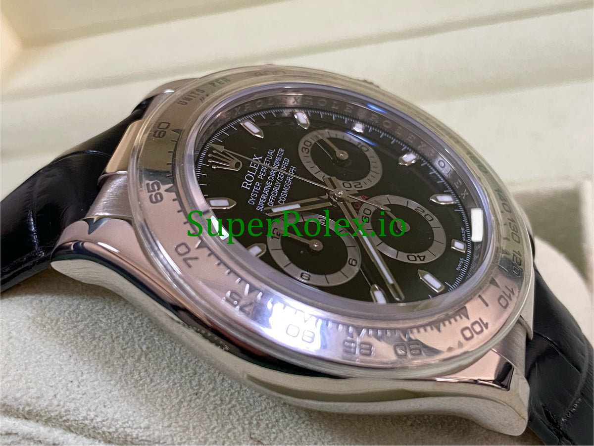 Rolex Cosmograph Daytona 40 White Gold Black Dial Ref.116519