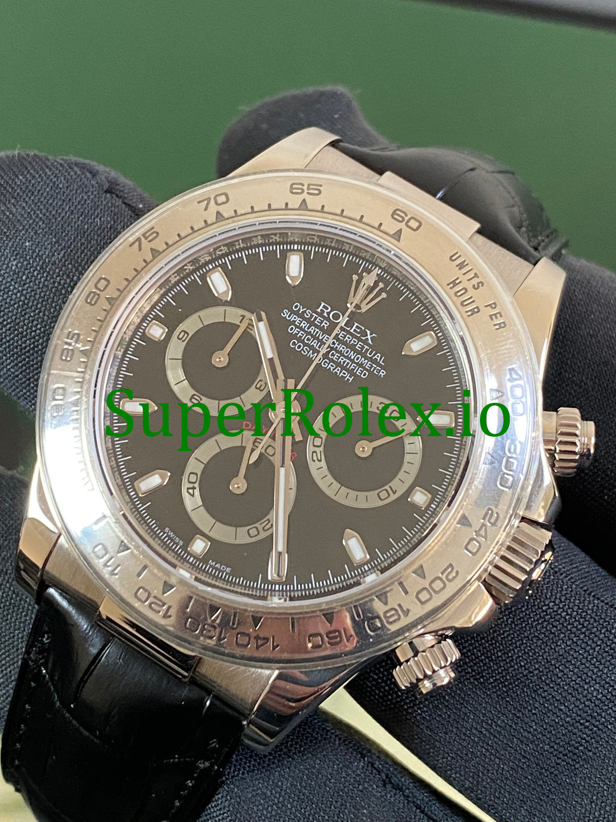 Rolex Cosmograph Daytona 40 White Gold Black Dial Ref.116519