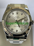 Rolex Datejust II 41 Silver Diamond Dial Ref.116334