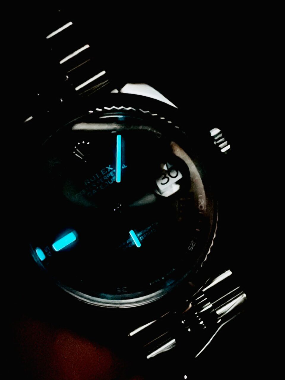 Rolex DateJust Men “wimbledon”SS Grey textured Dial Roman Markers