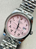 DIWF Factory 1:1 Rolex DateJust 36mm 126234 Best Edition 904L Steel Tiffany Pink Dial Arabic Marker SA3235