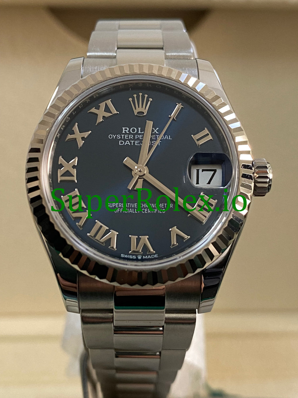 Rolex Datejust 31 Steel and White Gold Blue Roman Dial Ref.278274